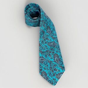 Surrey 100% Silk Blue Paisley Tie Men’s Classic 57” L X 3.5” W Office Workwear